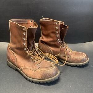 Vintage Red Wing Moc Toe Brown Leather Work Boots Women’s Size 8? Made in USA
